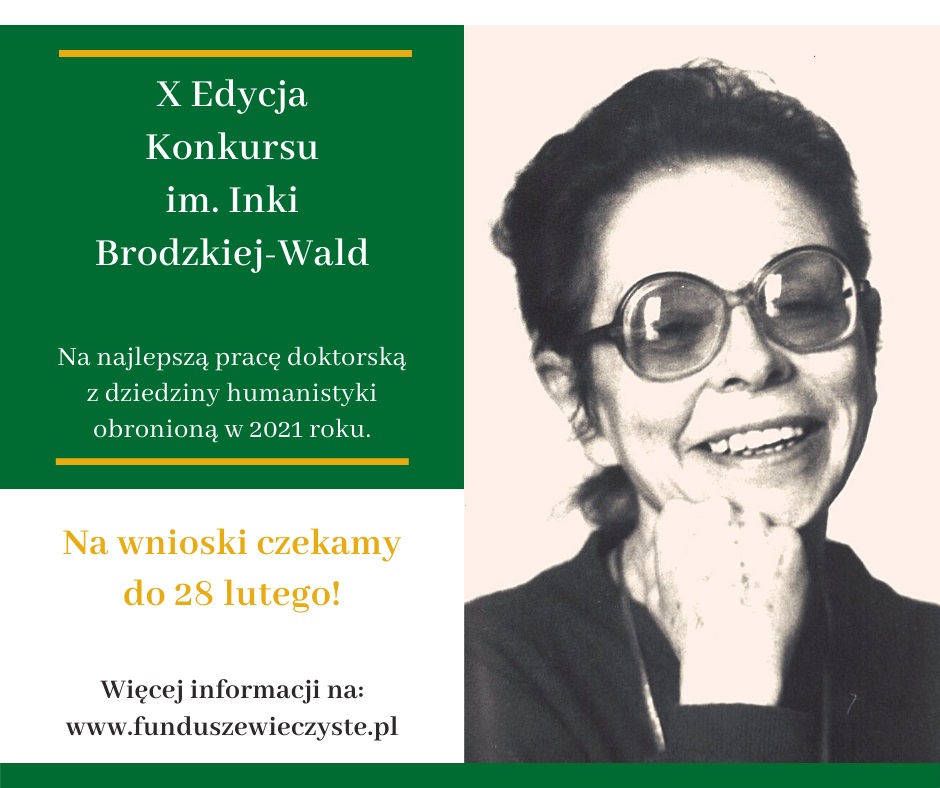 plakat dotyczący X edycji konkursu im. Inki Brodzkiej-Wald (będący również linkiem do strony konkursu)